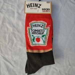 Heinz Tomato Ketchup Socks Novelty Crew Gift Fun Fashion Apparel Casual